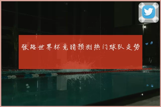 张路世界杯竞猜预测热门球队走势